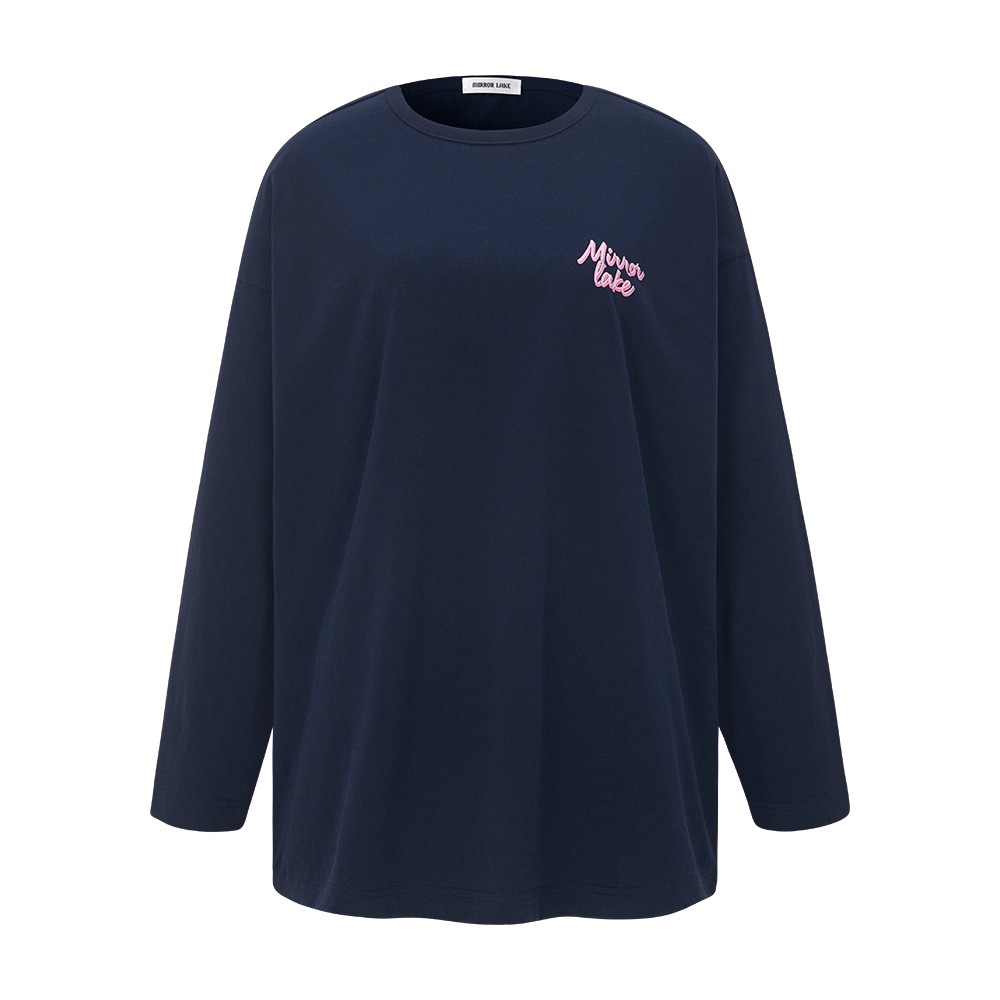 WOMAN RELAX FIT LONG SLEEVE T-SHIRTS_NAVY