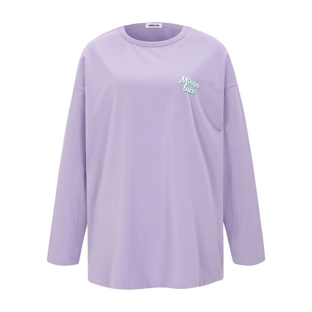 WOMAN RELAX FIT LONG SLEEVE T-SHIRTS_PUPPLE